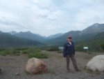 Up the Dempster. Tombstone Mountain in the distance