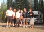 Barry, Marianne, Heather, Peggy, John, Joanne. Tatchun Lake YT